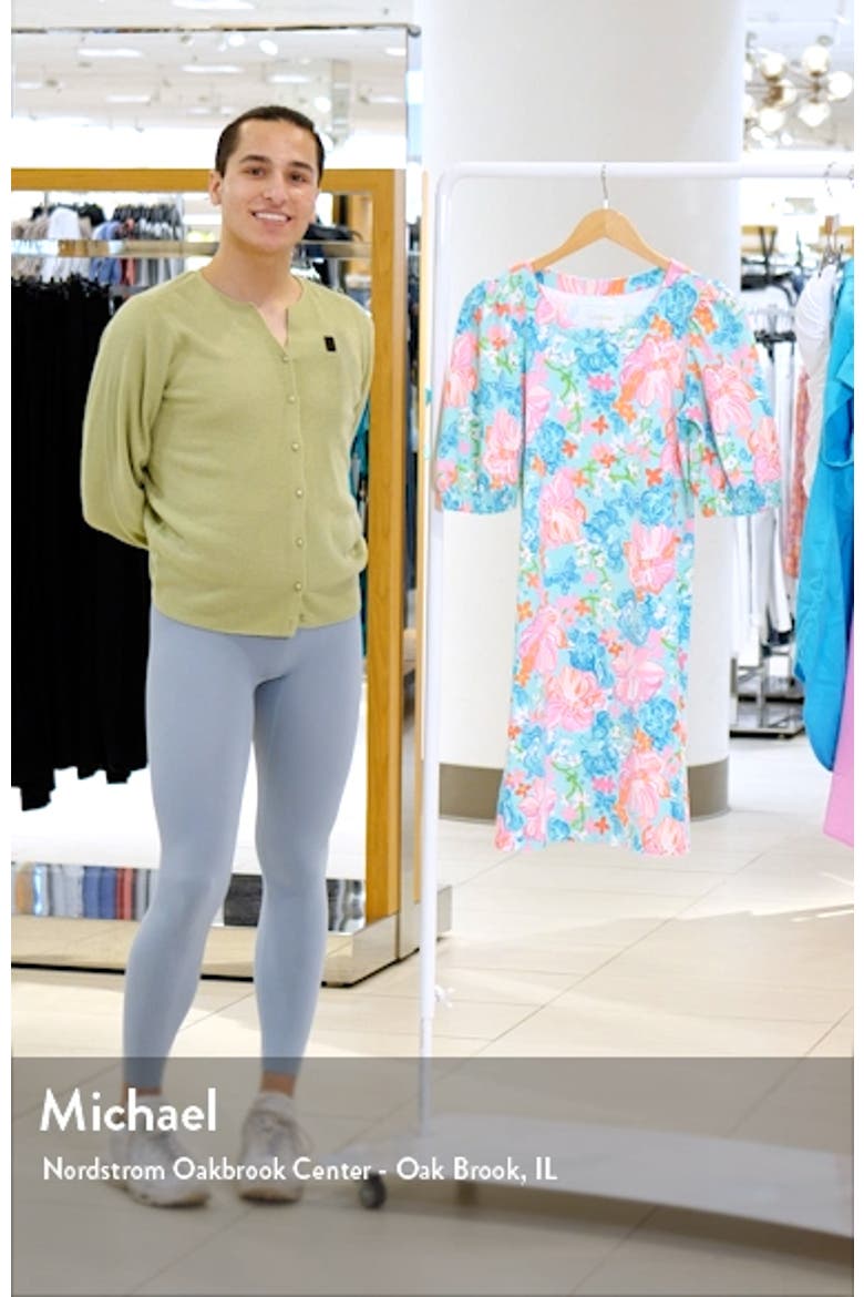 Cayce Puff Sleeve Floral Dress video
