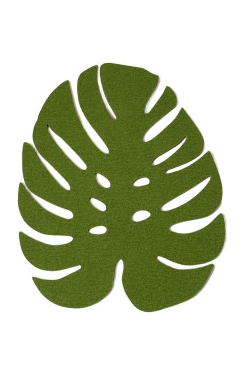 Merino Wool Large Monstera Trivet