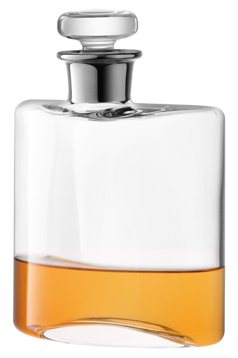 Glass Flask Decanter, Main, color, CLEAR