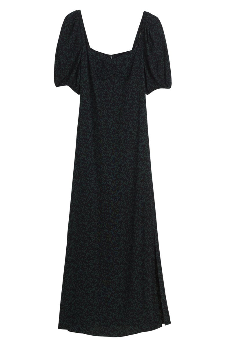 Puff Sleeve Sweetheart Midi Dress