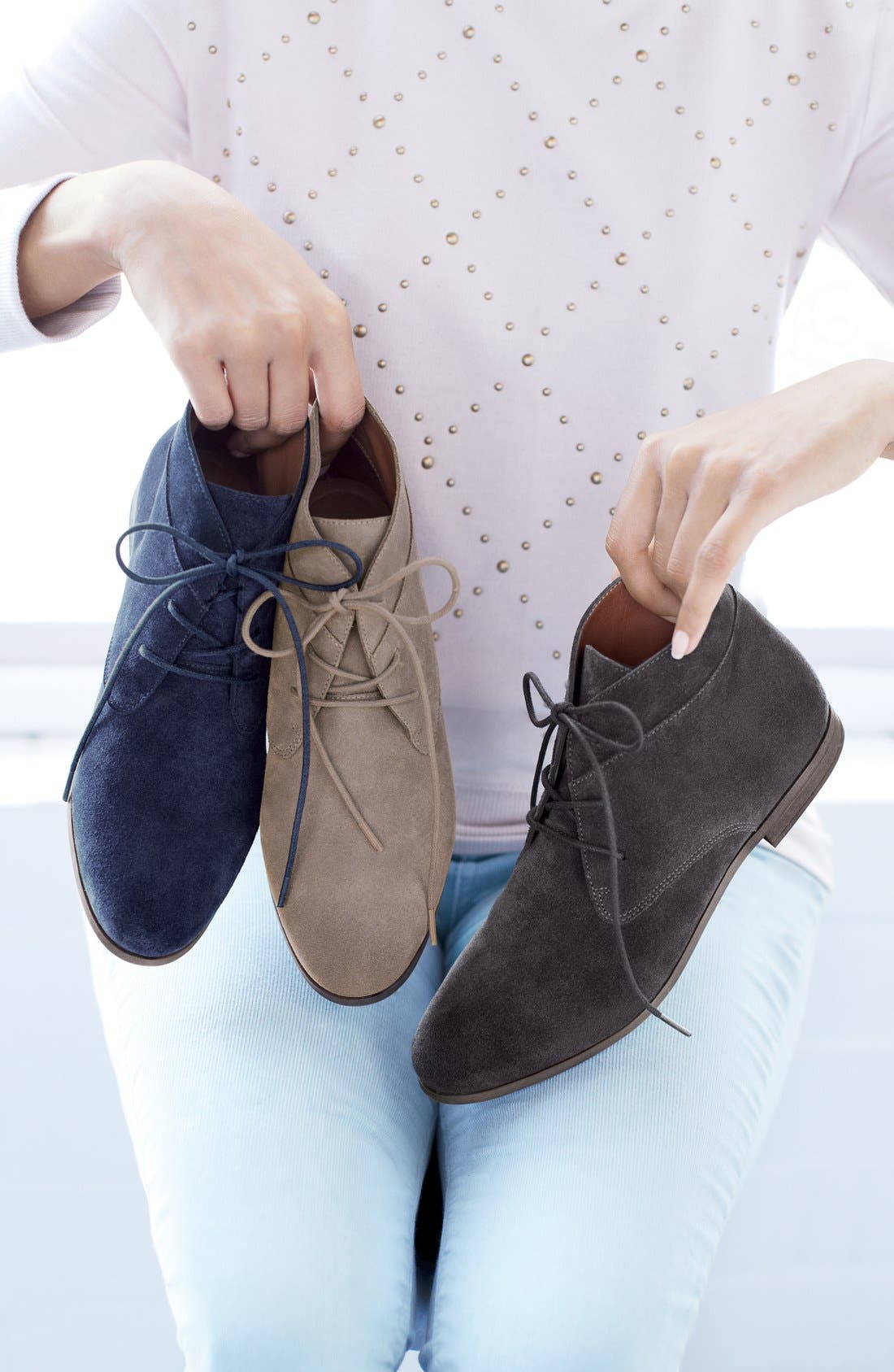 Franco Sarto 'Poker' Suede Desert Bootie, Alternate, color, 