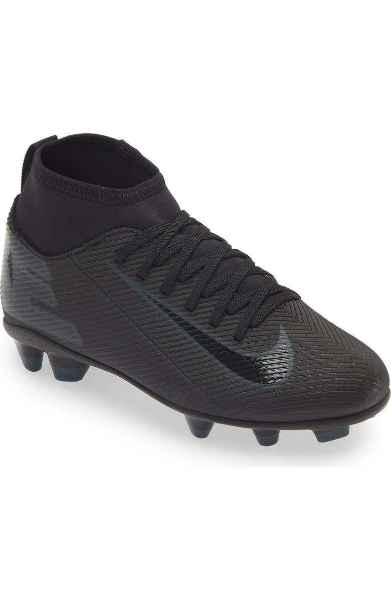 Nike Kids' Jr. Superfly 10 Club Soccer Cleat, Main, color, Black/ Black/ Deep Jungle