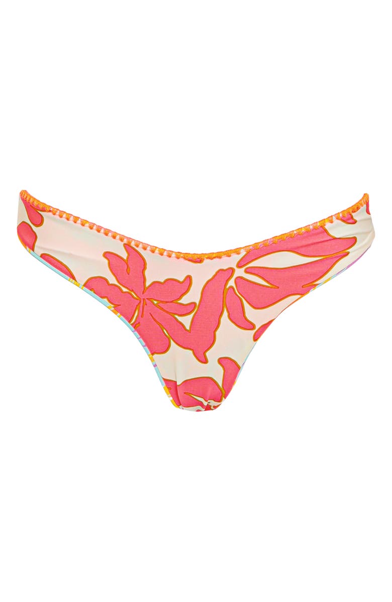 Maaji Hawaiian Floral Splendour Reversible Bikini Bottoms, Alternate, color, Orange