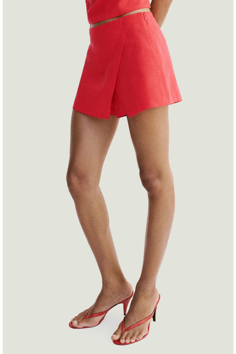 Wrap Miniskirt, Main, color, RED
