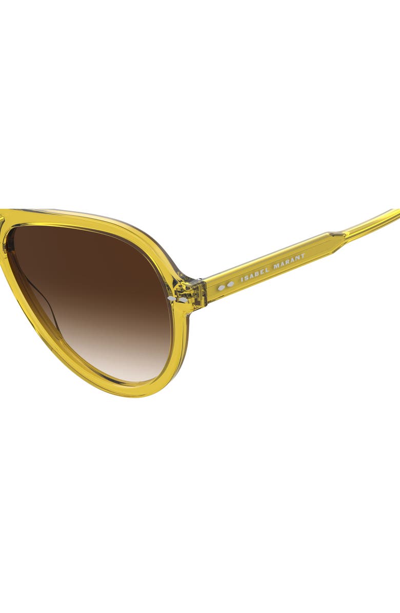 Isabel Marant 59mm Gradient Aviator Sunglasses, Alternate, color, Yellow