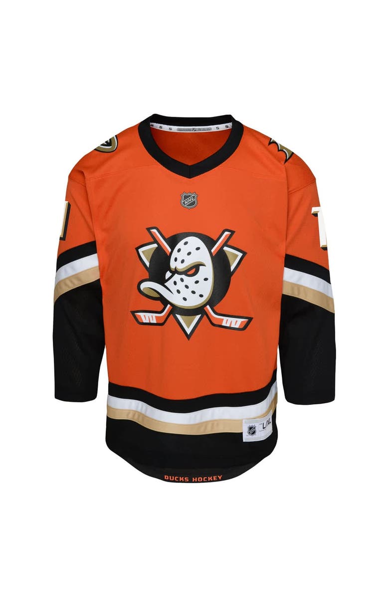 Outerstuff Youth Trevor Zegras Orange Anaheim Ducks Replica Player Jersey, Alternate, color, 