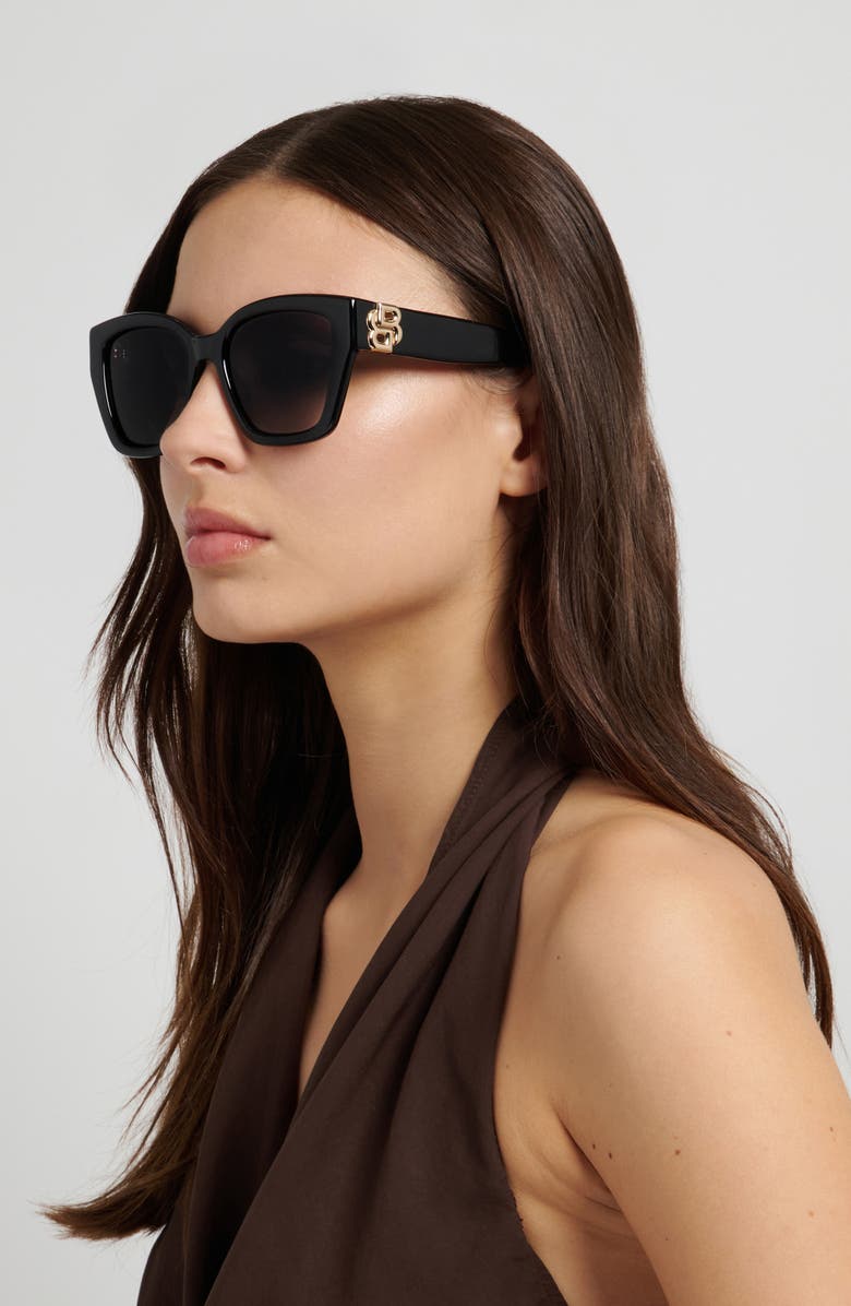 BOSS 54mm Sunglasses, Alternate, color, Black/ Dark Grey Sf