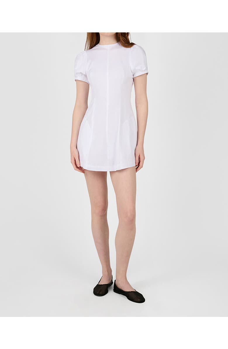 WeWoreWhat Puff Sleeve Peplum Mini Dress, Main, color, White