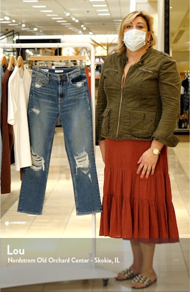 Destructed Straight Leg Ankle Jeans, sales video thumbnail