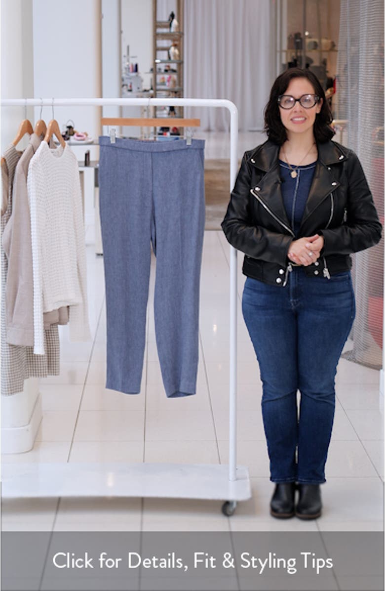 Treeca Linen Blend Pull-On Crop Pants, sales video thumbnail