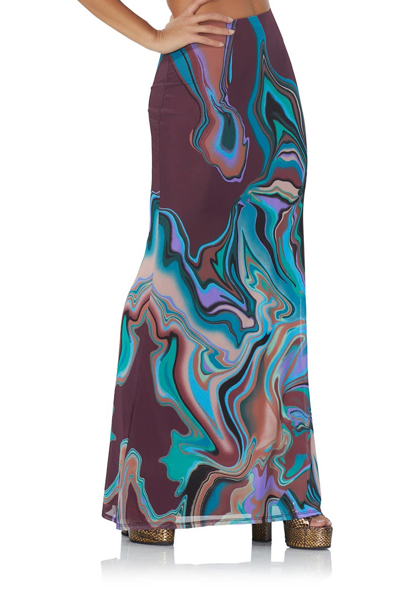 Cara Print Maxi Skirt, Alternate, color, AUTUMN MARBLE