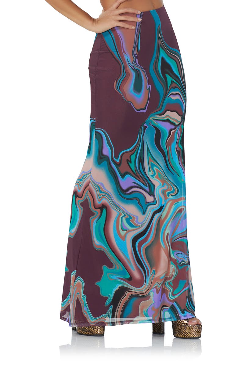 AFRM Cara Print Maxi Skirt, Alternate, color,