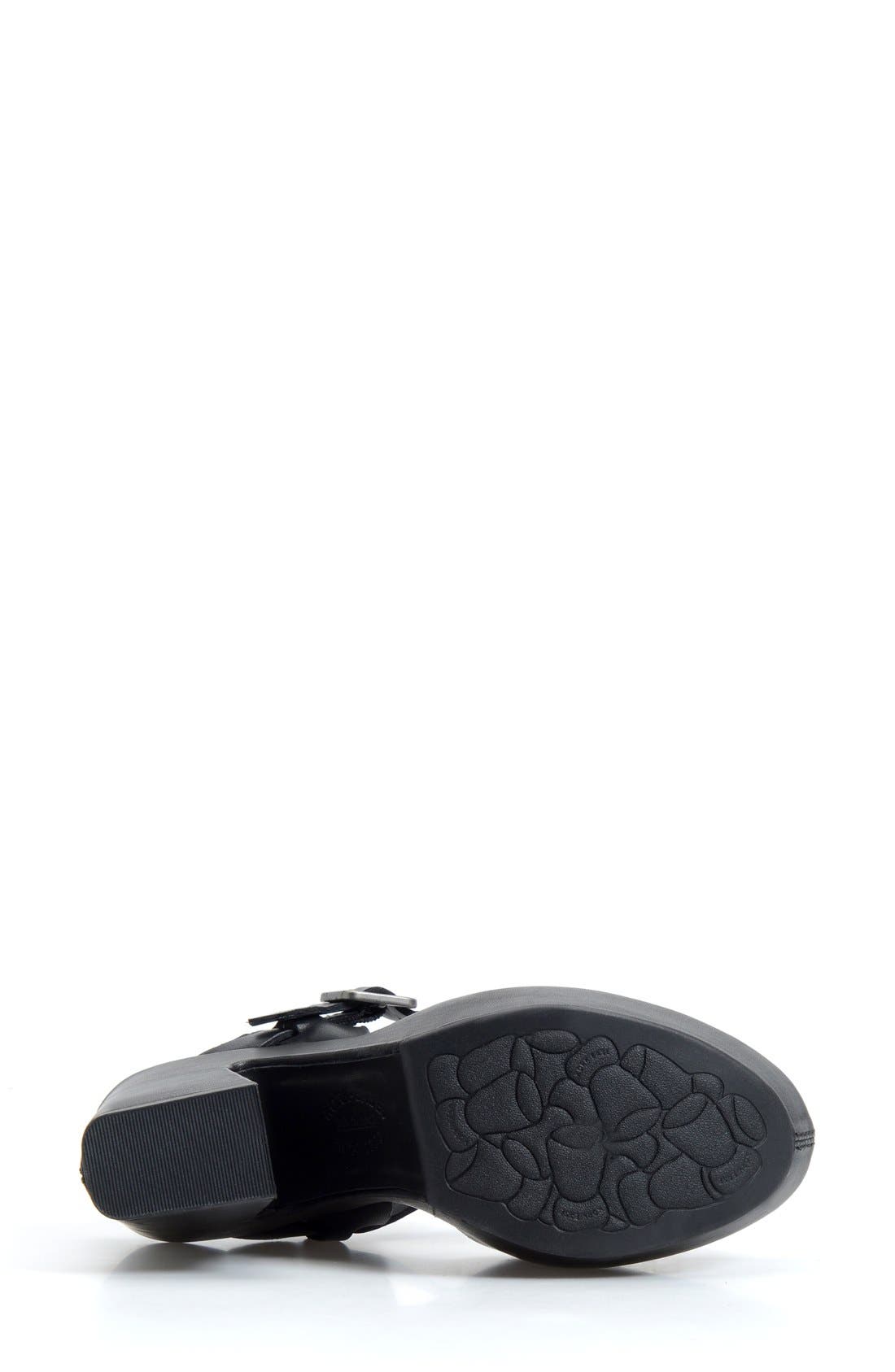 'Lanei' Sandal, Alternate, color, BLACK LEATHER