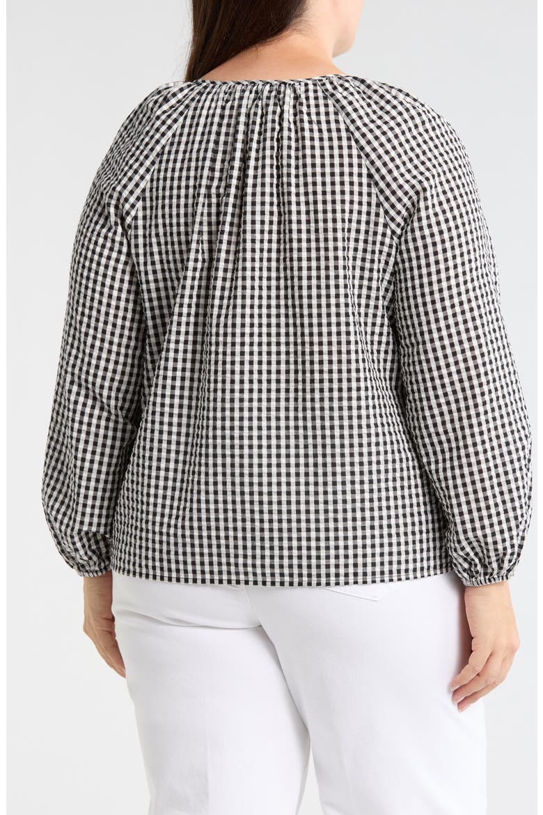 Perfect Gingham Button-Up Shirt, Alternate, color, BLACK