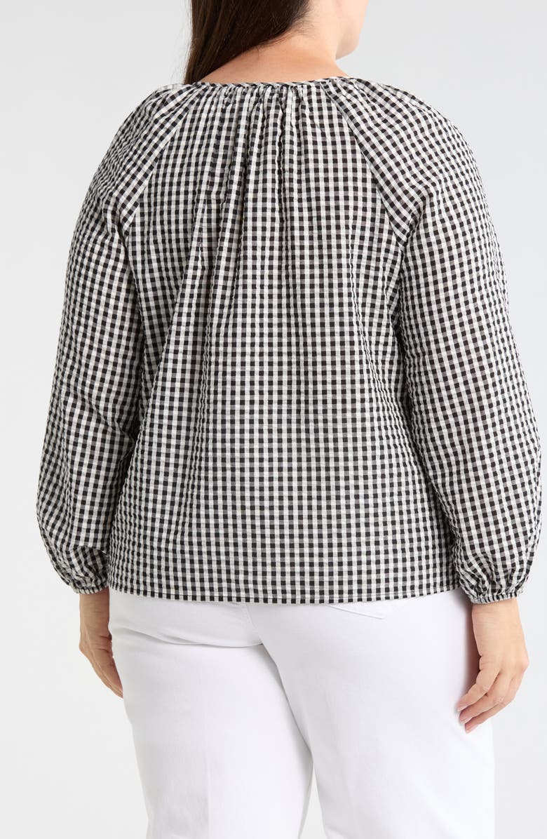 Sanctuary Perfect Gingham Button-Up Shirt, Alternate, color, Black