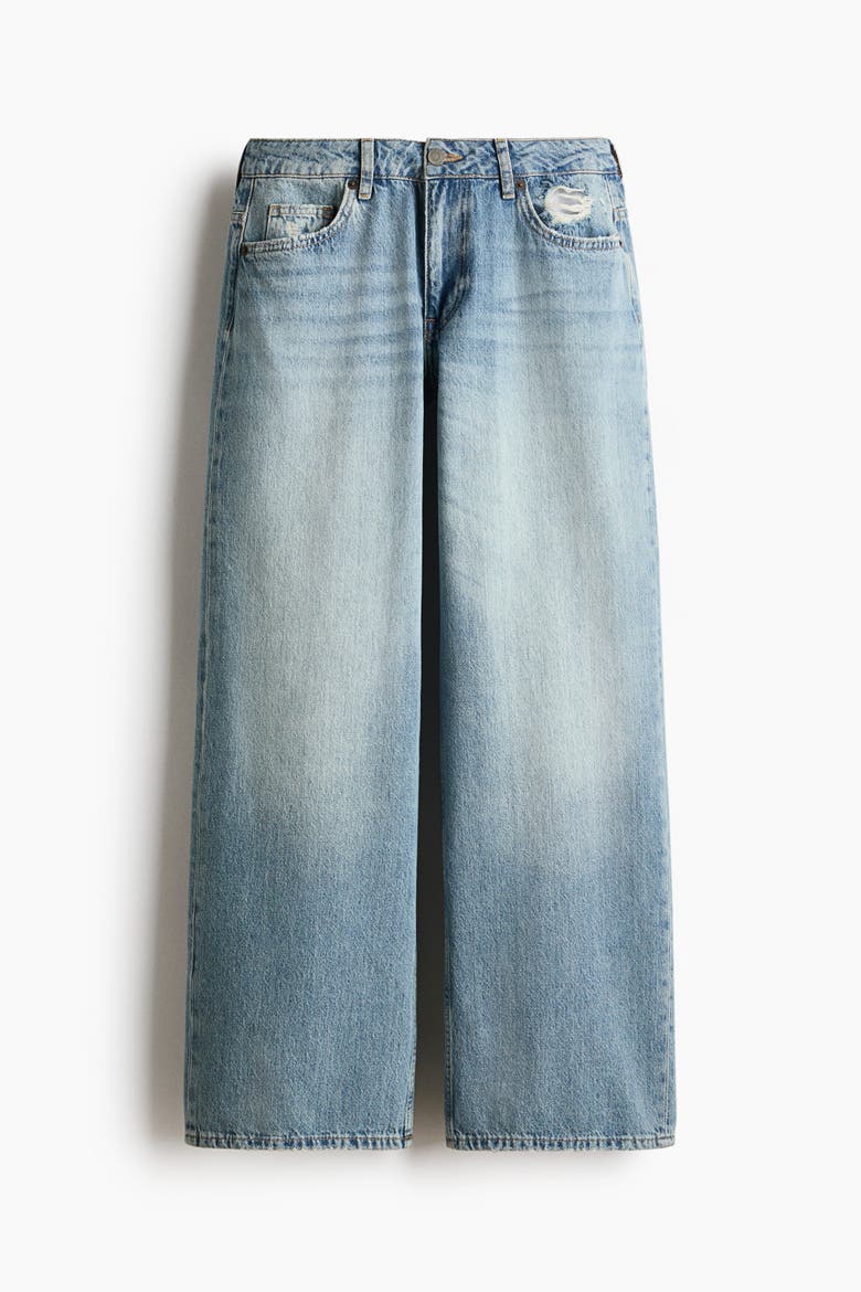 Baggy Low Waist Jeans, Alternate, color, Light denim blue