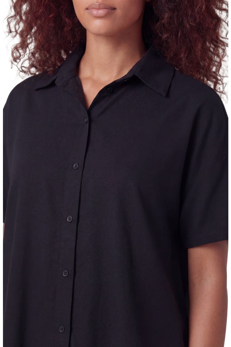 Womens Suzy Short Sleeve Shirt, Alternate, color, BLACK