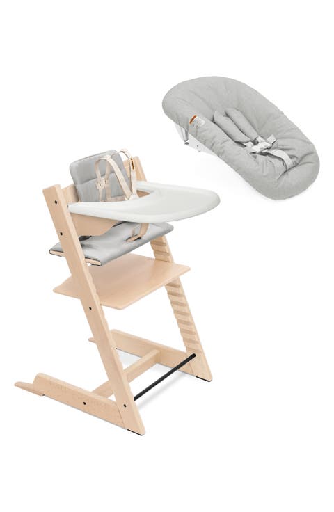 Tripp Trapp® Highchair², Cushion, Newborn Set & Stokke® Tray $597 Value