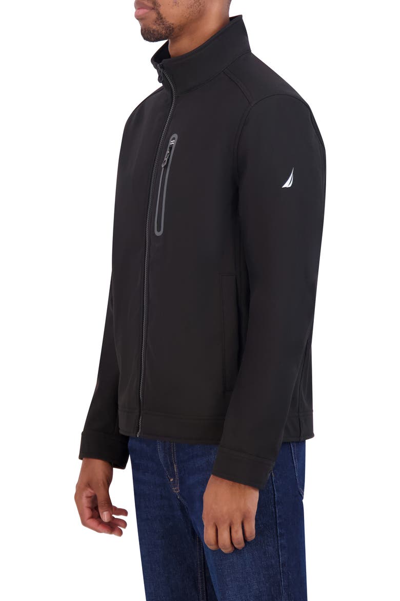 Softshell Bonded Jacket, Alternate, color, BLACK
