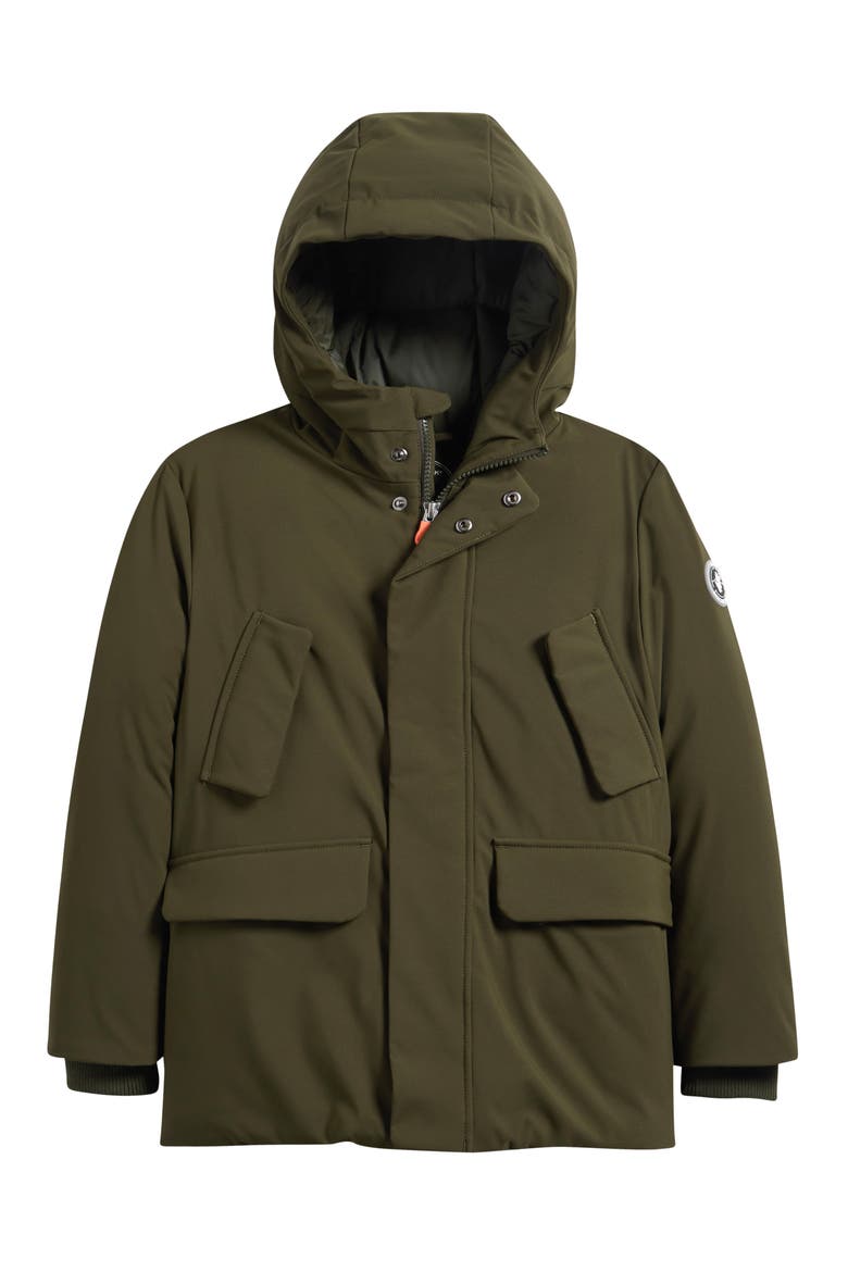 Kids' Theo Hooded Jacket, Main, color, LAND GREEN