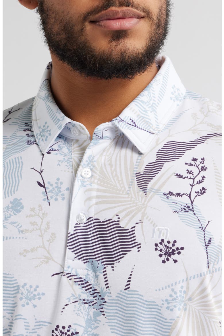 Tropical Fusion Floral Polo, Alternate, color, WHITE