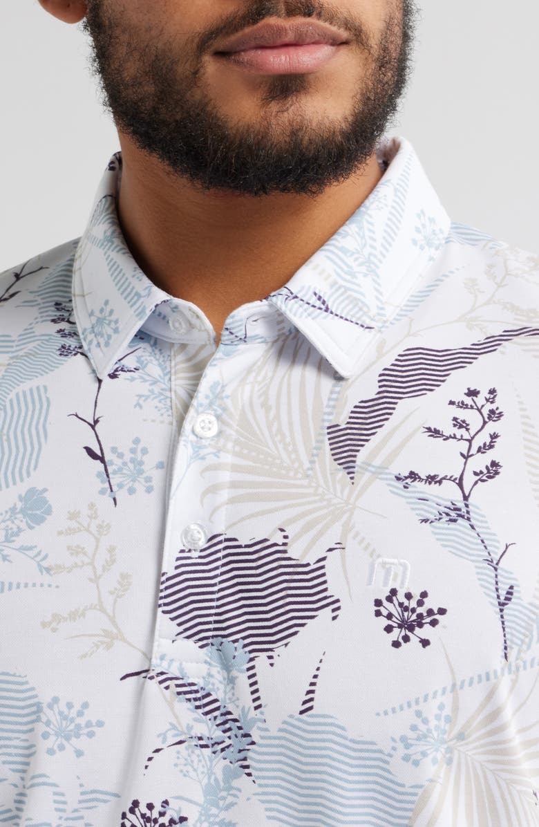 TravisMathew Tropical Fusion Floral Polo, Alternate, color, White