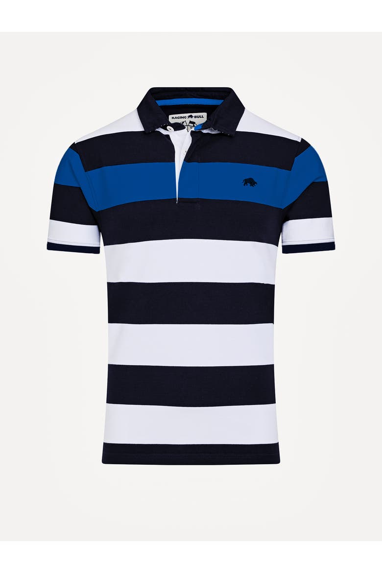 Jersey Contrast Panel Polo, Alternate, color, Navy
