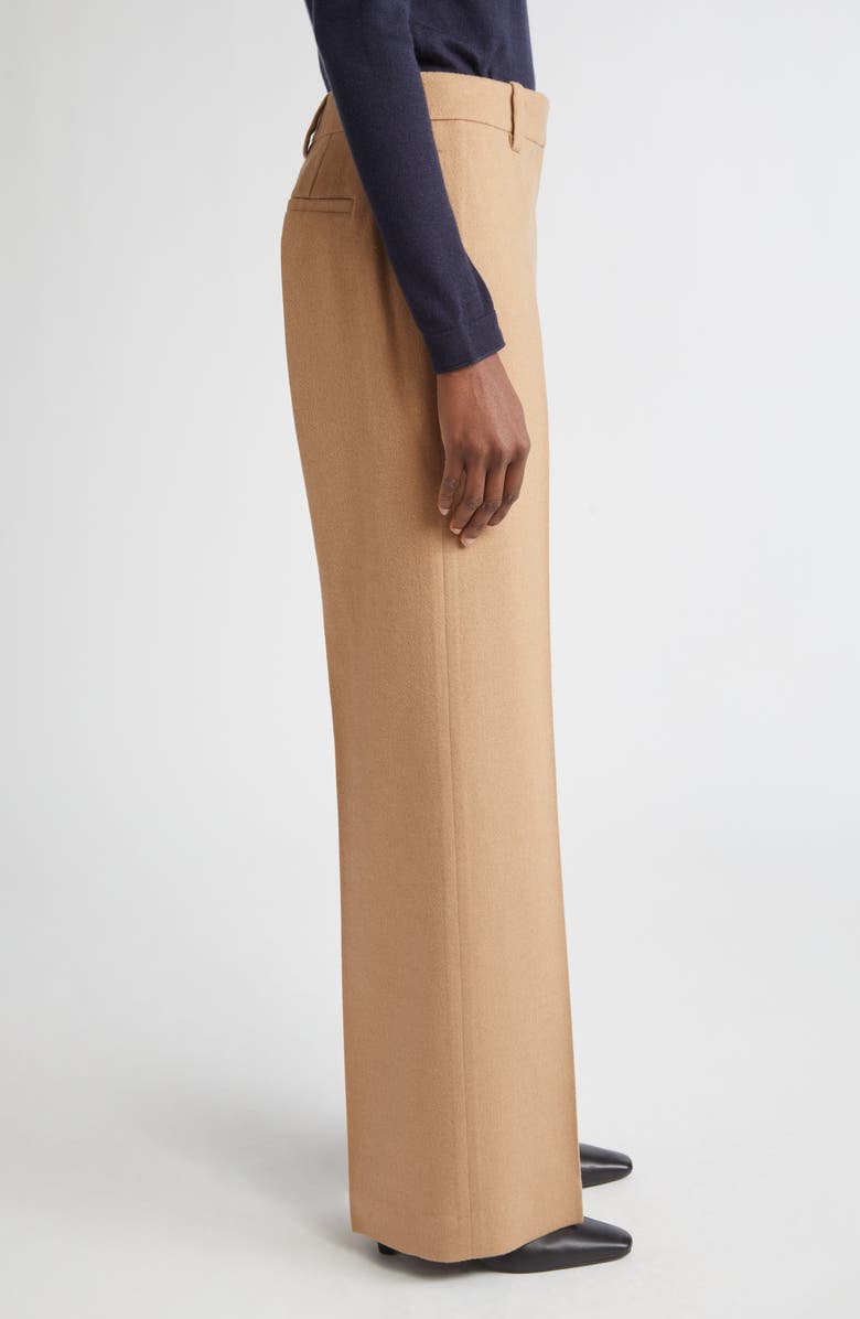 Lafayette 148 New York Sullivan Camel Hair Wide Leg Pants, Alternate, color, Camel