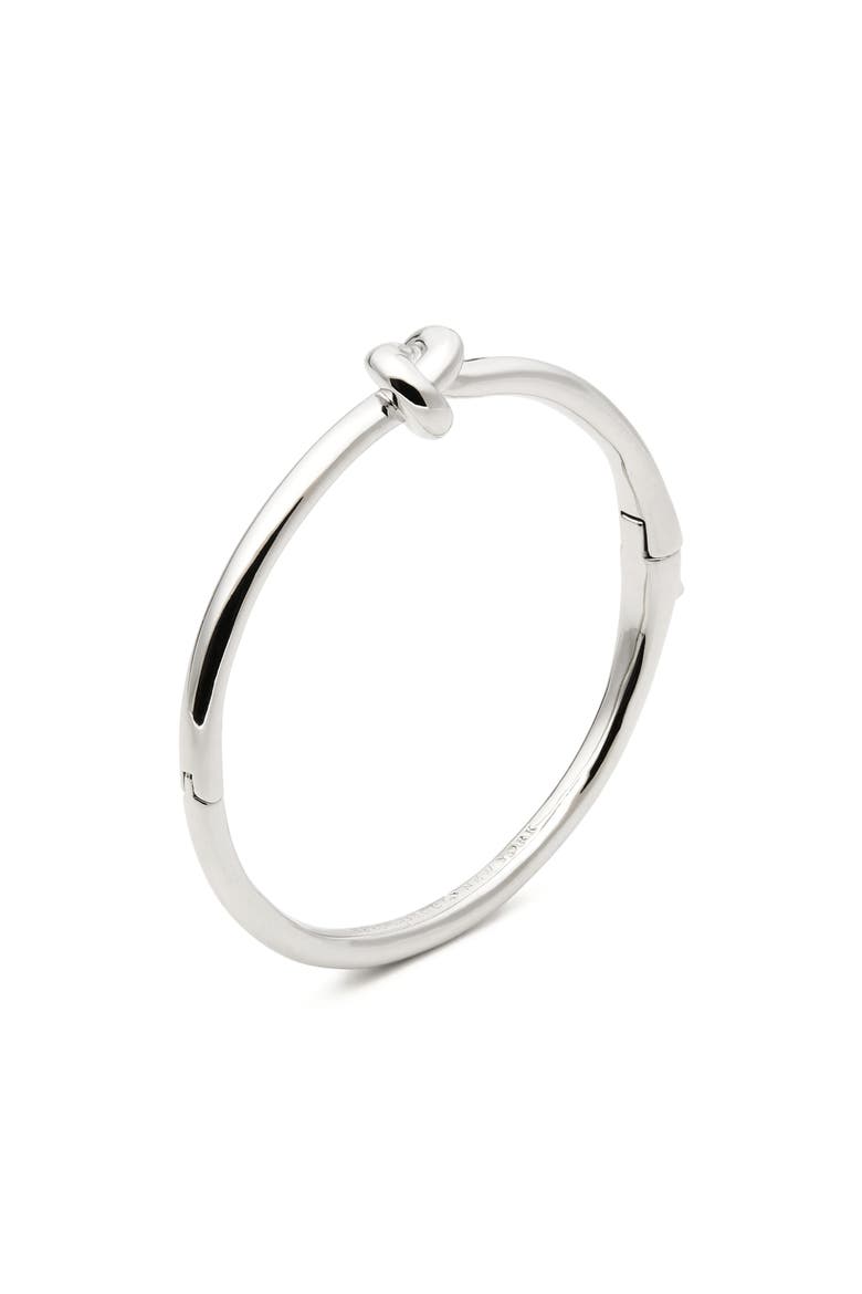 sailor's knot hinge bangle bracelet, Alternate, color, SILVER