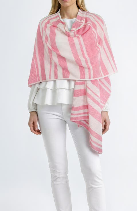 Cashmere lightweight striped shawl
