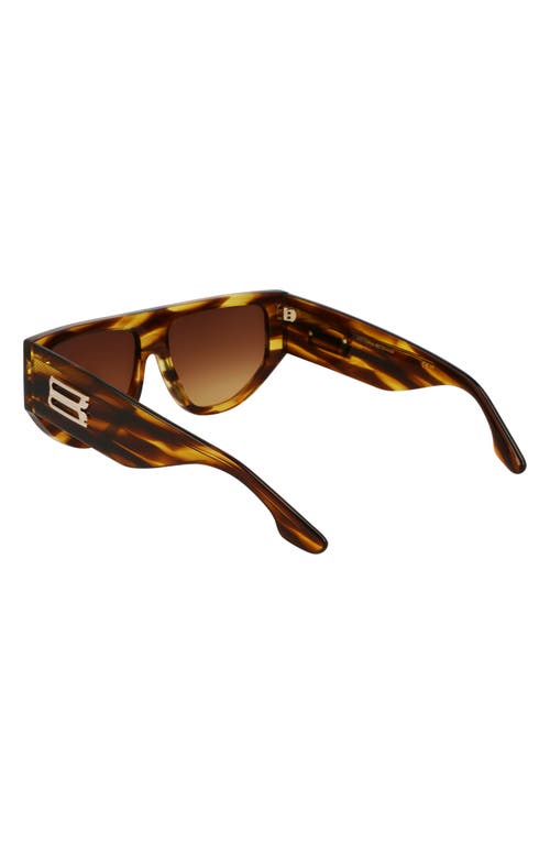 VICTORIA BECKHAM VICTORIA BECKHAM B-BUCKLE 55MM MODIFIED RECTANGULAR SUNGLASSES 