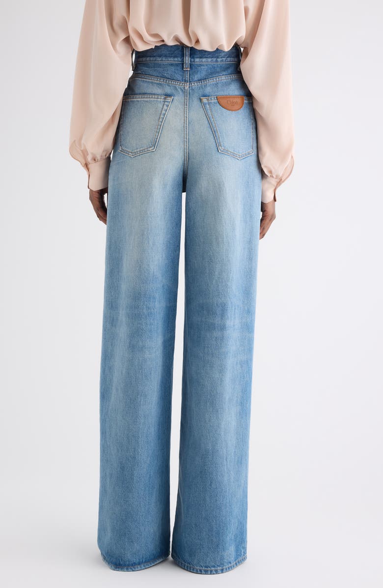 Chloé High Waist Wide Leg Jeans, Alternate, color, Dream Blue