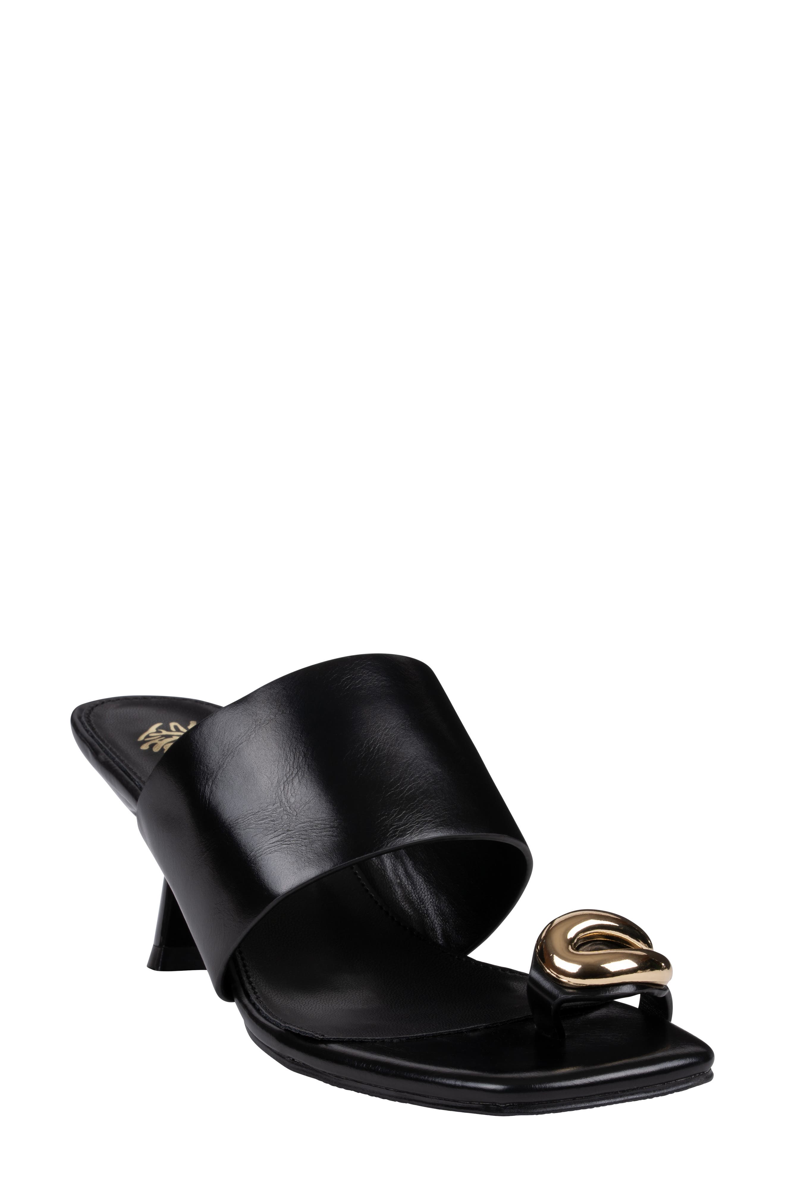 GOOD CHOICE NEW YORK Carmela Toe Loop Sandal, Main, color, Black