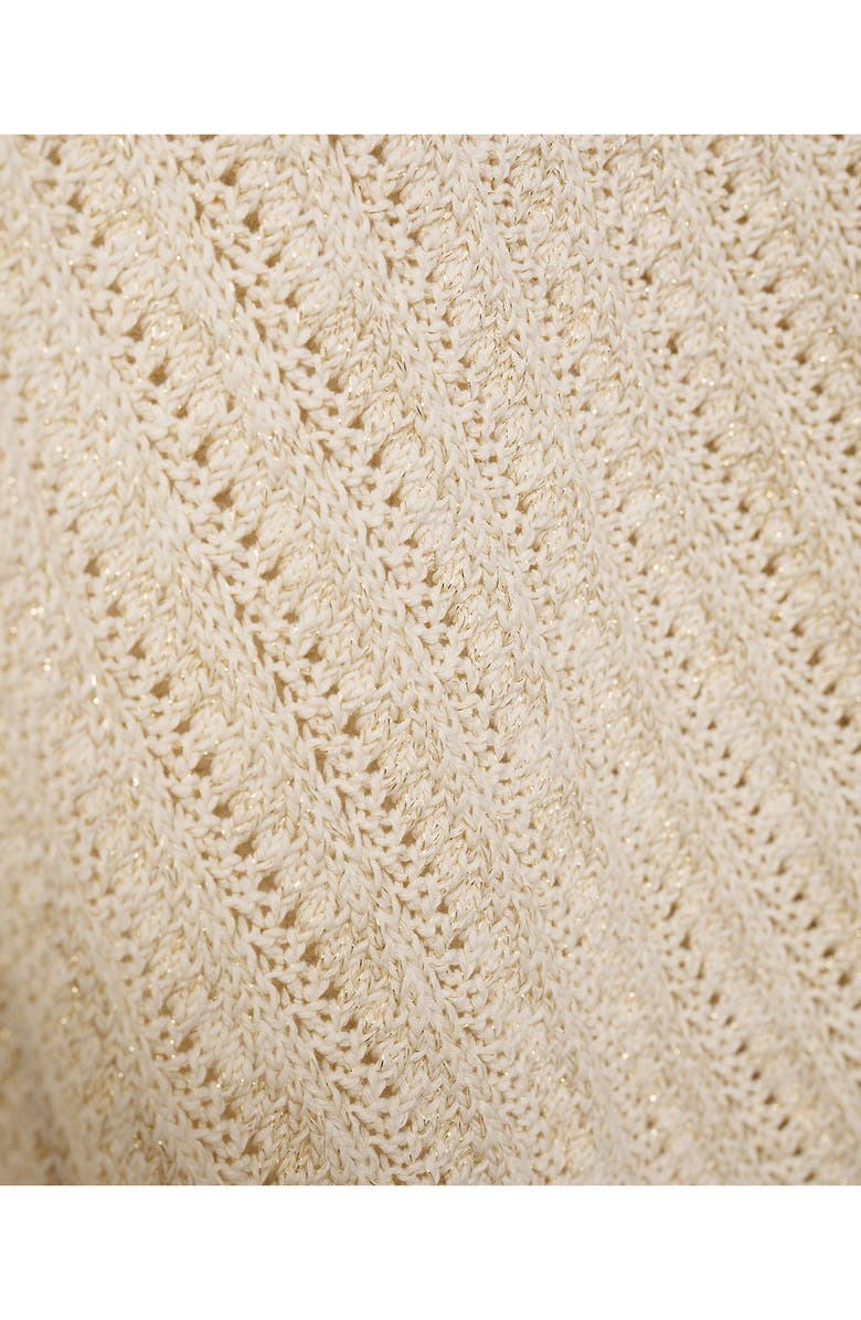 MANGO Metallic Body-Con Sweater Dress, Alternate, color, 