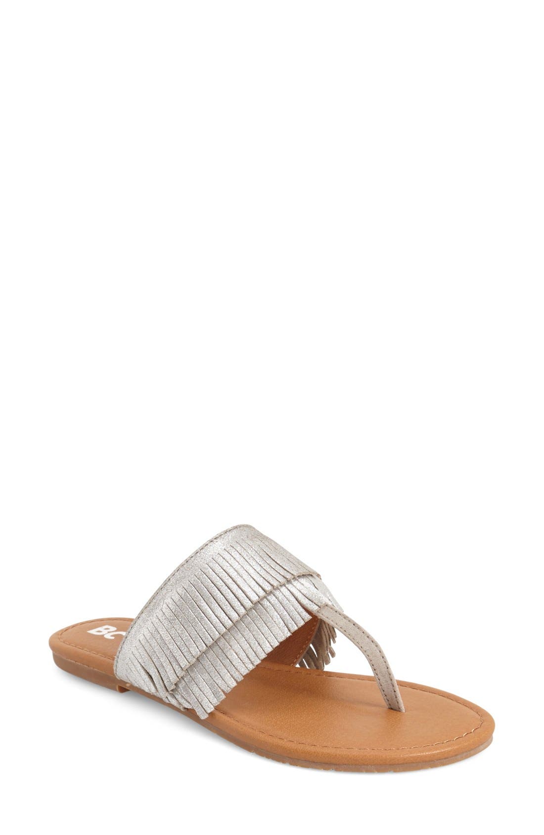 BC Footwear 'Dinky' Fringe Sandal, Main, color, 