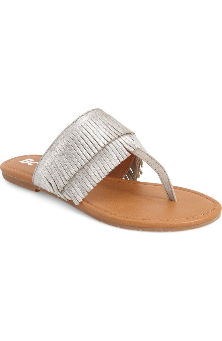 BC Footwear 'Dinky' Fringe Sandal, Main, color,