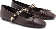 MANGO Metallic Strap Ballet Flat