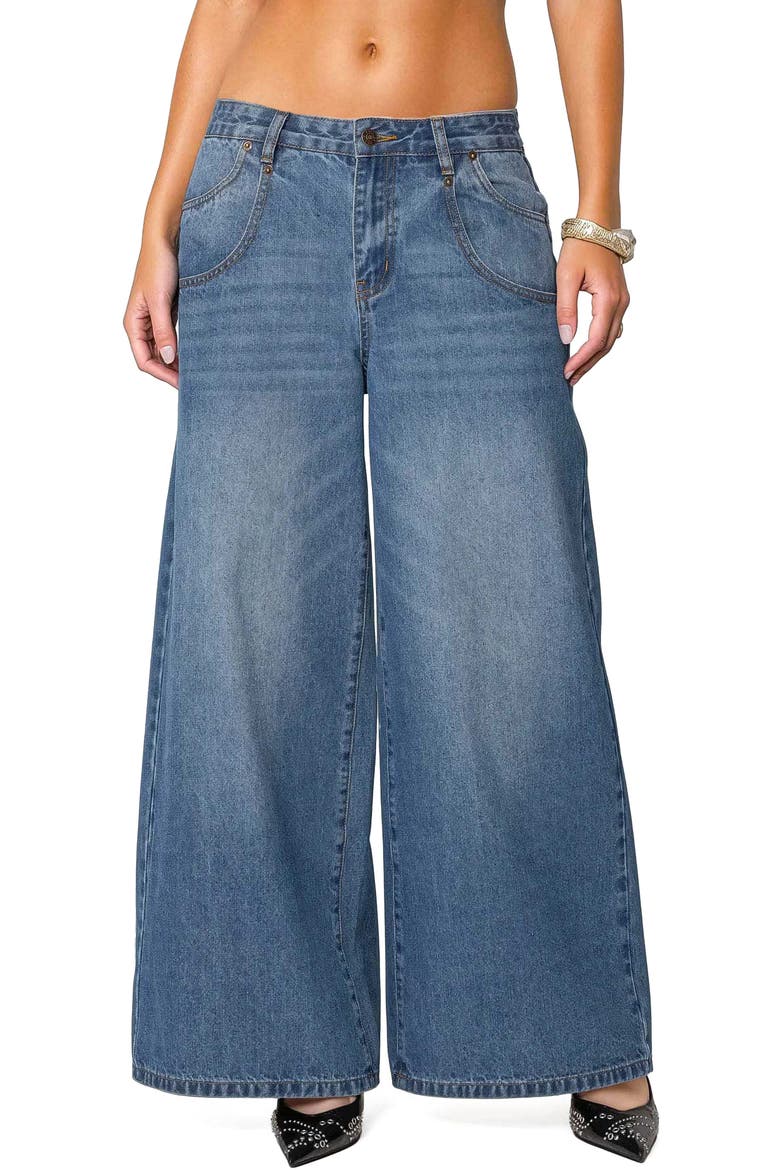 Jayden Low Rise Wide Leg Jeans, Main, color, BLUE