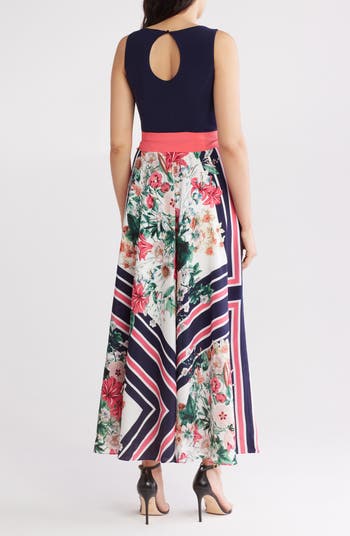 Eliza J Twofer Scarf Print Maxi Dress | Nordstromrack