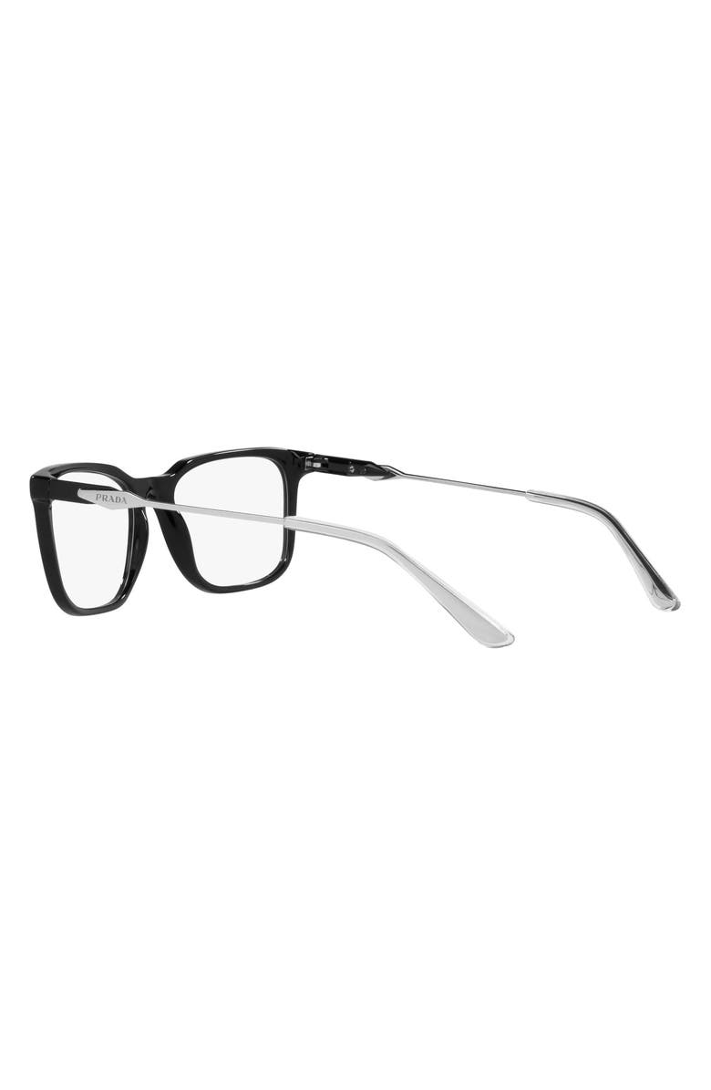 Prada 55mm Rectangular Optical Glasses, Alternate, color, 