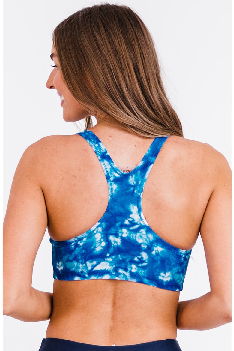 Racerback Swim Bra, Alternate, color, Blue Tie Dye