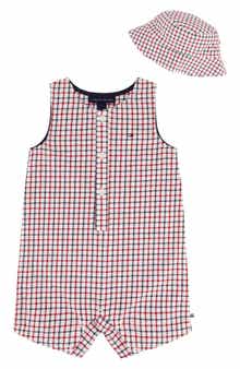 Tommy Hilfiger Printed Sunsuit & Hat Set