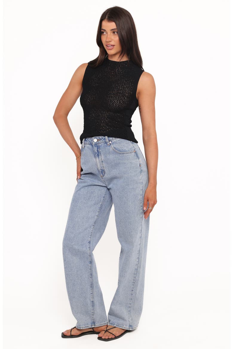Brody Sheer Knit Tank, Alternate, color, BLACK