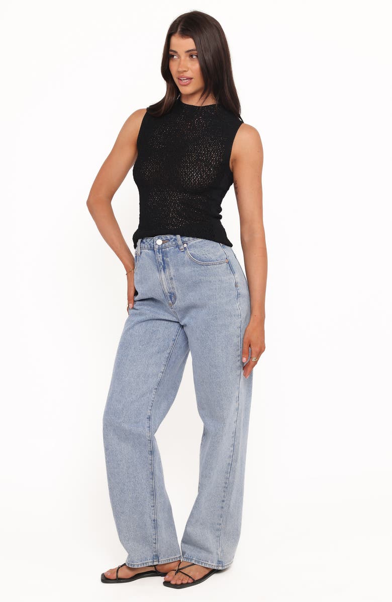 Petal & Pup Brody Sheer Knit Tank, Alternate, color, Black