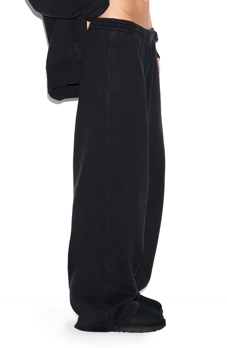 SKIMS Fleece Sweatpants, Alternate, color, Washed Onyx