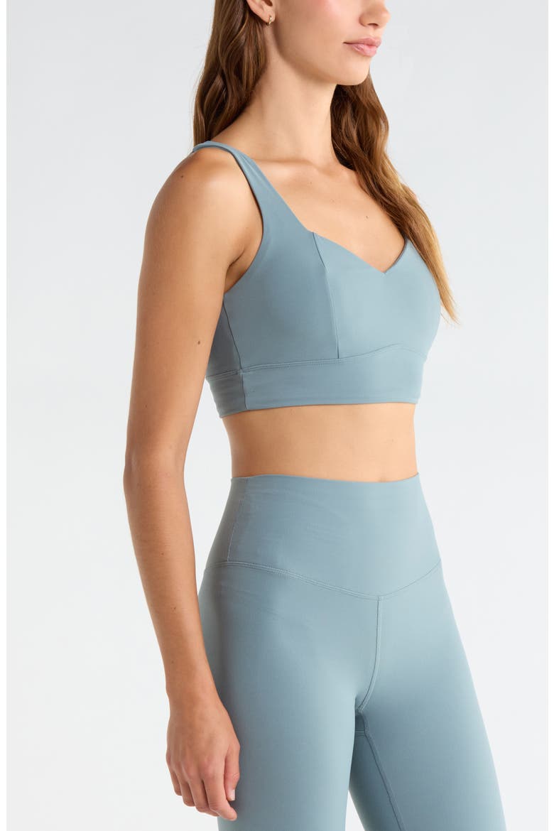 Studio Luxe Sweetheart Sports Bra, Alternate, color, TEAL DUSK