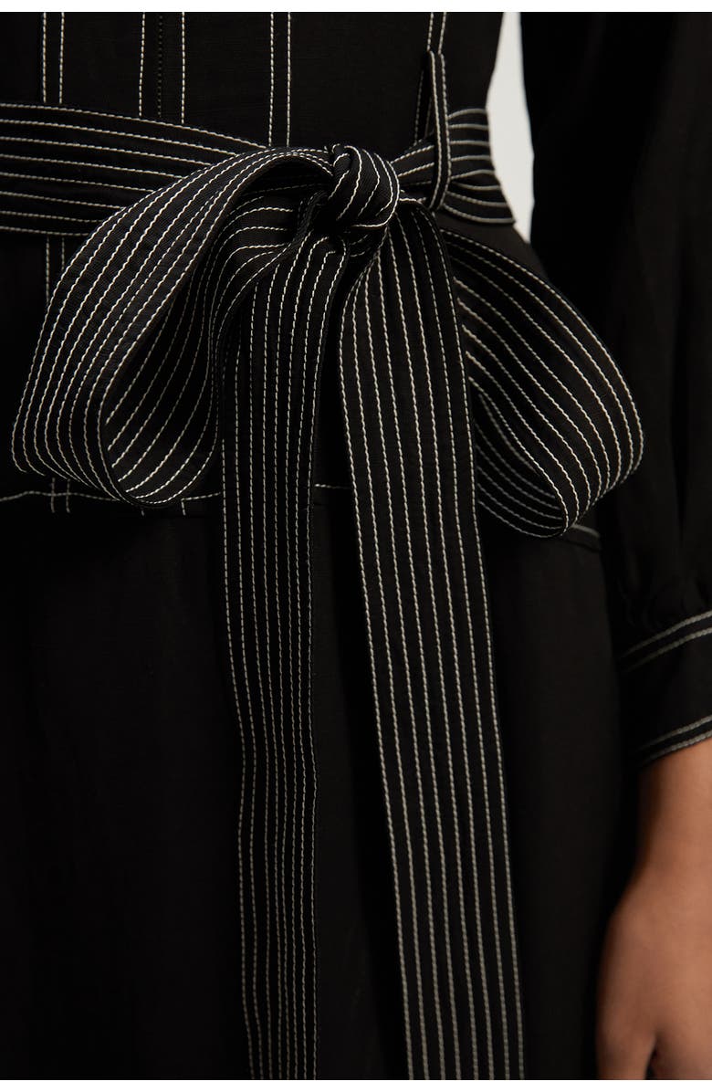 Karen Millen Twill Maxi Dress, Alternate, color, Black