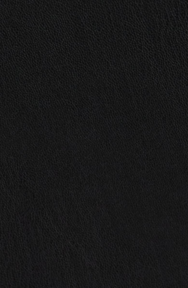 CITY BLUES Long Sleeve Faux Leather Shirtdress, Alternate, color, Black