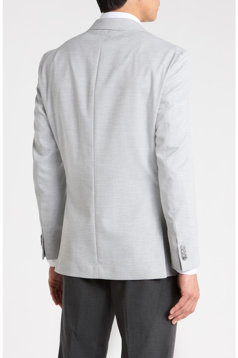 Textured Two-Button Sport Coat, Alternate, color, SILVER GREY
