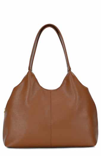 Triple Entry Slouchy Faux Leather Tote